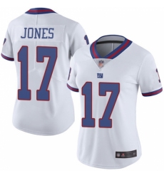 Women's Nike New York Giants #17 Daniel Jones White Stitched NFL Limited Rush Jersey