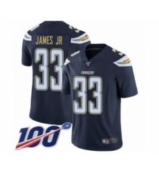 Men's Los Angeles Chargers #33 Derwin James Navy Blue Team Color Vapor Untouchable Limited Player 100th Season Football Jersey