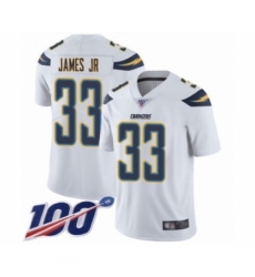 Men's Los Angeles Chargers #33 Derwin James White Vapor Untouchable Limited Player 100th Season Football Jersey