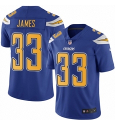 Men's Nike Los Angeles Chargers #33 Derwin James Elite Electric Blue Rush Vapor Untouchable NFL Jersey