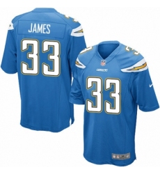 Men's Nike Los Angeles Chargers #33 Derwin James Game Electric Blue Alternate NFL Jersey