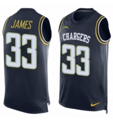 Men's Nike Los Angeles Chargers #33 Derwin James Limited Navy Blue Player Name & Number Tank Top NFL Jersey