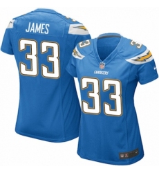 Women's Nike Los Angeles Chargers #33 Derwin James Game Electric Blue Alternate NFL Jersey