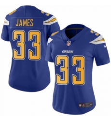 Women's Nike Los Angeles Chargers #33 Derwin James Limited Electric Blue Rush Vapor Untouchable NFL Jersey