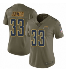 Women's Nike Los Angeles Chargers #33 Derwin James Limited Olive 2017 Salute to Service NFL Jersey