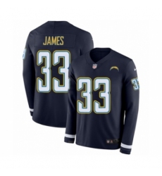 Youth Nike Los Angeles Chargers #33 Derwin James Limited Navy Blue Therma Long Sleeve NFL Jersey