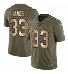 Youth Nike Los Angeles Chargers #33 Derwin James Limited Olive Gold 2017 Salute to Service NFL Jersey