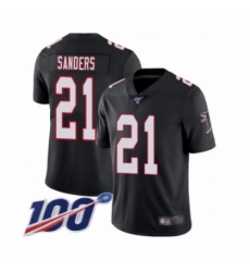 Men's Atlanta Falcons #21 Deion Sanders Black Alternate Vapor Untouchable Limited Player 100th Season Football Jersey