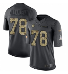 Men's Nike Pittsburgh Steelers #78 Alejandro Villanueva Limited Black 2016 Salute to Service NFL Jersey