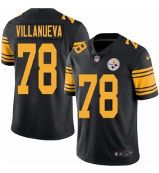 Men's Nike Pittsburgh Steelers #78 Alejandro Villanueva Limited Black Rush Vapor Untouchable NFL Jersey