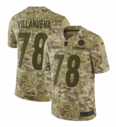 Men's Nike Pittsburgh Steelers #78 Alejandro Villanueva Limited Camo 2018 Salute to Service NFL Jersey