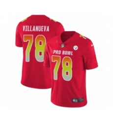 Men's Nike Pittsburgh Steelers #78 Alejandro Villanueva Limited Red AFC 2019 Pro Bowl NFL Jersey