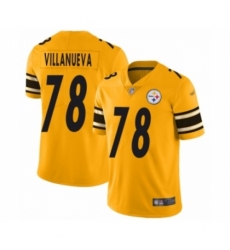 Men's Pittsburgh Steelers #78 Alejandro Villanueva Limited Gold Inverted Legend Football Jersey