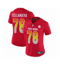 Women's Nike Pittsburgh Steelers #78 Alejandro Villanueva Limited Red AFC 2019 Pro Bowl NFL Jersey