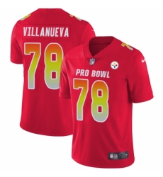 Youth Nike Pittsburgh Steelers #78 Alejandro Villanueva Limited Red 2018 Pro Bowl NFL Jersey