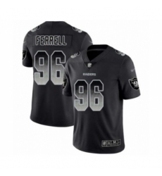 Men's Oakland Raiders #96 Clelin Ferrell Black Smoke Fashion Limited Football Jersey