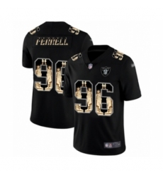 Men's Oakland Raiders #96 Clelin Ferrell Black Statue of Liberty Limited Football Jersey