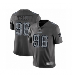 Men's Oakland Raiders #96 Clelin Ferrell Gray Static Fashion Limited Football Jersey