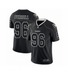 Men's Oakland Raiders #96 Clelin Ferrell Lights Out Black Limited Football Jersey