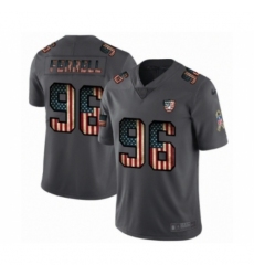 Men's Oakland Raiders #96 Clelin Ferrell Limited Black USA Flag 2019 Salute To Service Football Jersey