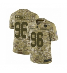 Men's Oakland Raiders #96 Clelin Ferrell Limited Camo 2018 Salute to Service Football Jersey