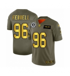 Men's Oakland Raiders #96 Clelin Ferrell Olive Gold 2019 Salute to Service Limited Football Jersey