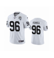 Men's Oakland Raiders #96 Clelin Ferrell White 2020 Inaugural Season Vapor Limited Jersey