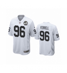 Women's Oakland Raiders #96 Clelin Ferrell Game 60th Anniversary White Football Jersey