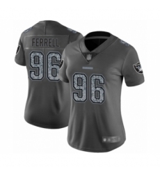 Women's Oakland Raiders #96 Clelin Ferrell Gray Static Fashion Limited Football Jersey