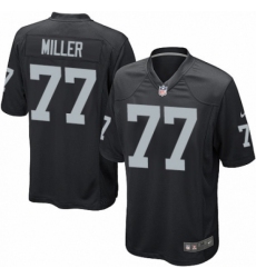 Men's Nike Oakland Raiders #77 Kolton Miller Game Black Team Color NFL Jersey