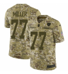 Men's Nike Oakland Raiders #77 Kolton Miller Limited Camo 2018 Salute to Service NFL Jersey