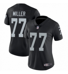 Women's Nike Oakland Raiders #77 Kolton Miller Black Team Color Vapor Untouchable Limited Player NFL Jersey