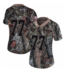 Women's Nike Oakland Raiders #77 Kolton Miller Limited Camo Rush Realtree NFL Jersey