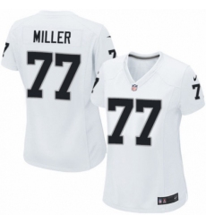 Women's Nike Oakland Raiders #77 Kolton Miller White Vapor Untouchable Elite Player NFL Jersey