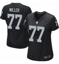 Women's Nike Oakland Raiders #77 Kolton Miller White Vapor Untouchable Limited Player NFL Jersey