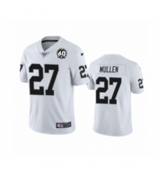 Men's Oakland Raiders #27 Trayvon Mullen White 60th Anniversary Vapor Untouchable Limited Player 100th Season Football Jersey