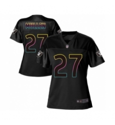 Women's Oakland Raiders #27 Trayvon Mullen Game Black Fashion Football Jersey