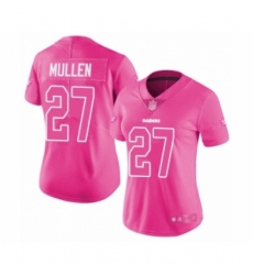 Women's Oakland Raiders #27 Trayvon Mullen Limited Pink Rush Fashion Football Jersey