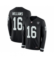 Men's Oakland Raiders #16 Tyrell Williams Limited Black Therma Long Sleeve Football Jersey