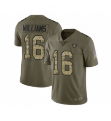 Men's Oakland Raiders #16 Tyrell Williams Limited Olive Camo 2017 Salute to Service Football Jersey