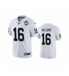 Men's Oakland Raiders #16 Tyrell Williams White 60th Anniversary Vapor Untouchable Limited Player 100th Season Football Jersey