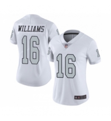 Women's Oakland Raiders #16 Tyrell Williams Limited White Rush Vapor Untouchable Football Jersey