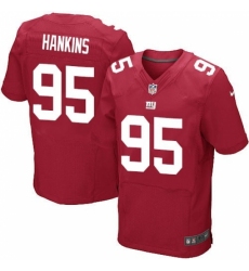 Men's Nike New York Giants #95 Johnathan Hankins Elite Red Jersey