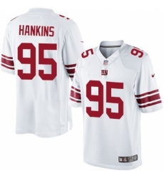 Youth Nike New York Giants #95 Johnathan Hankins Elite White Jersey