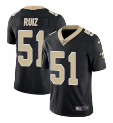Youth New Orleans Saints #51 Cesar Ruiz Black Team Color Stitched NFL Vapor Untouchable Limited Jersey
