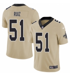 Youth New Orleans Saints #51 Cesar Ruiz Gold Stitched NFL Limited Inverted Legend Jersey