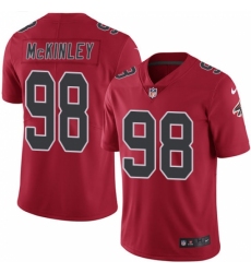 Men's Nike Atlanta Falcons #98 Takkarist McKinley Limited Red Rush Vapor Untouchable NFL Jersey