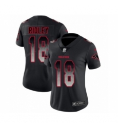 Women's Atlanta Falcons #18 Calvin Ridley Limited Black Smoke Fashion Football Jersey