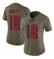 Women's Nike Atlanta Falcons #18 Calvin Ridley Limited Olive 2017 Salute to Service NFL Jersey