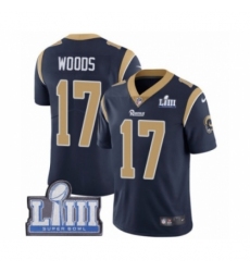 Men's Nike Los Angeles Rams #17 Robert Woods Navy Blue Team Color Vapor Untouchable Limited Player Super Bowl LIII Bound NFL Jersey